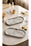 Glass Presentation Tray Decorative Coffee and Catering Presentation Tray - Tray Silver 2 Pieces 12X30 cm - 3