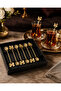 Gold Butterfly Patterned Tea and Coffee Spoon Set Presentation Spoon - 2