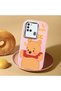 Samsung Galaxy A21S Compatible Case Camera Protective Pink Silicone Couple Phone Case with Bear Pattern - 2