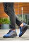 Zrk-X46 High Quality Parachute Fabric Black Sax High Sole Sneakers - 5