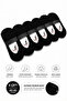 Zrk-Çrp Cotton Black Men's Ballerina Socks 6-Pack Black