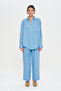 Women's Single Pocket Flowy Relaxed Fit 100% Linen Shirt - 3