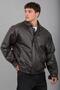Elastic Waist Oversize Faux Leather Coat Bl 1731_50379-1