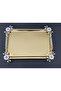 Figured, Metal Handle, Stainless Steel Rectangular Tray Luxury Presentation Tray North Gold-Silver - 3