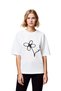 Women Oversized T-Shirt Floral Pattern Printed Relaxed Fit Short Sleeve Round Neck Casual Daily Wear Modern