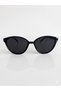 Nox Black Cat Eye Women's Sunglasses Black Glass - 4
