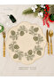 Pine Cone Embroidered American Placemat 35X35 cm Stain-Resistant Decorative Table Placemat - 4