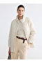 Lcw Grace Beige Stand Collar Quilted Women's Puffer Coat