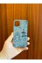 iPhone 13/14 Stitch Inside Velvet Silicone Phone Case (Blue Case) - 5
