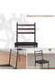 Luxury Islamic-Design Bar Stools Set of 2 – Thick Faux Leather Cushion with Gold Accents & Anti-Slip Base, for Arabic Kitchens & Majlis, Black - 6