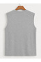Men's Regular Fit Cycling Collar Sports Sleeveless T-Shirt with Nothing Printed - 2