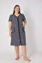 Women's Plus Size 100% Cotton Combed Fabric Zippered Summer Dress / Laci-Leopard 4099 - 2