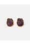 Metal Earrings with Resin