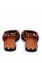 Siena Women's Polka Dot Brown Square Toe Ballerina Slingback - 6