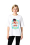 Women's Oversize Anime Character Printed T-Shirt Dynamic Warrior Design Relaxed Fit Casual Modern
