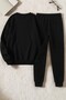 Unisex Ring Heart Design Printed Crew Neck Sweatshirt - 2-Piece Tracksuit Set - 3