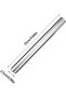 Stainless steel rolling pin, hollow for easy cleaning, suitable for pizza dough, silver. - 2