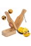 Wooden banana mold, two-in-one molding, easy to clean, brown.