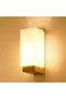 Wooden minimalist glass wall lamp for bedroom/living.