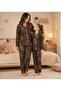 Mother-Daughter Matching Leopard Print Button-Down Long-Sleeved Pajama Set (Can Be Added to the Cart Separately) - 3