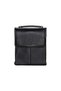Genuine Leather Water Resistant Crossbody Bag with Hand and Shoulder Strap Medium Size - Black - 2