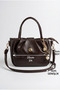 Women's Brown Zippered Lined Star Detailed Hand and Shoulder Bag - 5