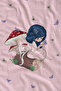 Fairy Tale Mushroom and Fairy Girl White Patterned 70X150 Beach Towel - Digital Printed Fade-Resistant Bath Towel - 3