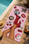 Pop Art Disco Cherry Lip Heels Patterned 70X150 Beach Towel - Digital Printed Bath Towel