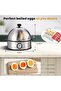 7 Egg Electric Egg Boiler 360W Stainless Steel Automatic Shut-Off Egg Cooker with Measuring Cup, Compact Design, Fast Boiling, Easy Cleaning, Perfect for Home Kitchen and Office Use - 4