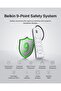 بلكن، حماية من التيار المفاجئ عبر USB، مقبس كهربائي متعدد المنافذ بـ 8 مخارج، أبيض، 2 متر، BSV804ar2M - 4