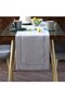 Linen table runner - 275 x 32 cm - Grey - 5