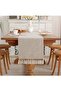 Table Runner - Rustic Farmhouse Style - Handmade Tassel Table Runner - Suitable for dining, holiday celebrations, and everyday us... - 4