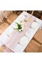 Two chiffon table runners, bohemian-style wedding table decorations, 75x300 cm - white - 3
