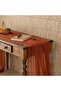 Keketo Fall Thanksgiving Table Runner Terracotta Rust Gauze 120 Inch 10 FT Rustic Burnt Orange Sheer - 7