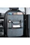 Suede Car Seat Back Organizer Large Capacity Car Seat Back Storage Bag with Hook Kick Mats