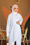 Baby Blue Shirt Collar Tunic Pants Set - 3
