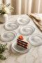 Set of 6 13 cm Glass Cake Plates – Dessert, Breakfast and Serving Presentation Plates - 3
