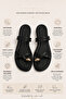Ring Detailed Toe-Toe Flip Flops Orthopedic Flat Sole Daily Comfortable Sandals