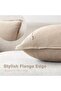 Pack of 2, Decorative Linen Soild Throw Pillow Covers Soft Accent Cushion Case Boho Farmh - 3