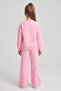 Girls' Wide-Leg Sweatpants Set Crew Neck Sweatshirt and Pants - 2