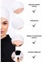 Non-Slip Bonnet White Silicone Non-Slip Seamless Women's Hijab with Tie - 6