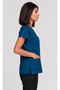 Women's V-Neck Bat Sleeve Fuchsia, Smoked, Khaki, Petrol Blue, Lycra Belinda Scrubs Nurse Single Base - 3