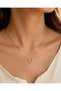 Minimalist Necklace with Heart Detail – Gold Color Elegant Women's Necklace - 2