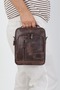Men's Vintage Genuine Leather Messenger Bag with Adjustable Strap and Multiple Compartments Shoulder and Hand Bag