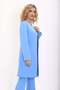O-Neck Plain Long Jacket-Sky - 2