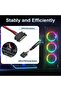 موزع USB 2.0 بـ 9 منافذ مع كابل طاقة SATA، محول USB داخلي من 1 إلى 4 للوحة الأم للكمبيوتر والمراوح - 2