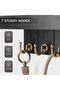 Rustic Farmhouse Wall Mounted Key Holder, Organizer with 7 Durable Hooks, 15-Inch Floating Shel - 3