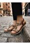 Beaded Embroidered Elastic Flat Sole Anatomical Women's Daily Sandals