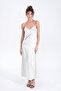 Long Nightgown with Side Slits Silky Satin