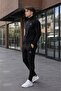 New Season Men's Tracksuit Set Black Printed - 2